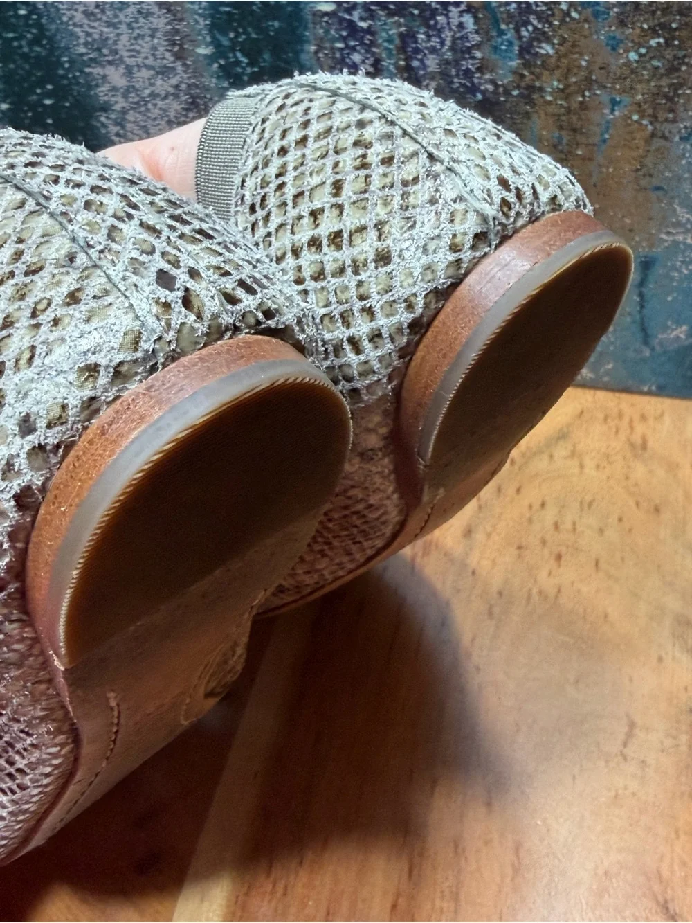 Tory Burch Balletcore Caroline Snakeskin Ballet Flats Women’s Size 7.5